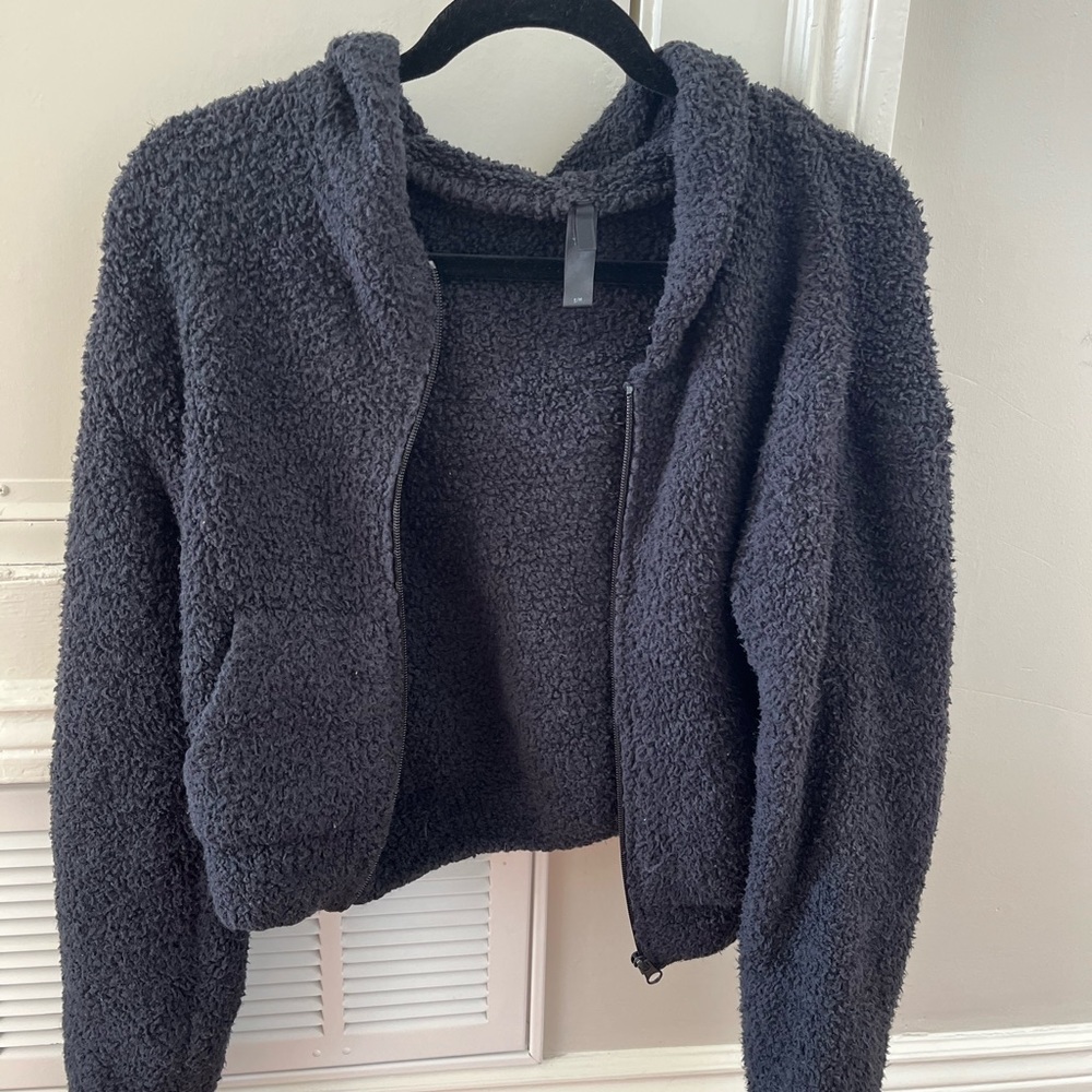 SKIMS cozy knit zip up hoodie